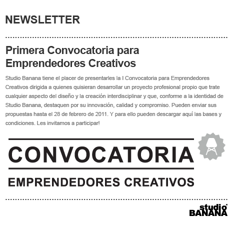 Studio Banana Convocatoria Emprendedores Creativos