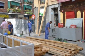 Labores en el Edificio de Glorieta Miguel Rubiales, Tetuáan