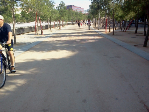 Madrid río. Carril bici