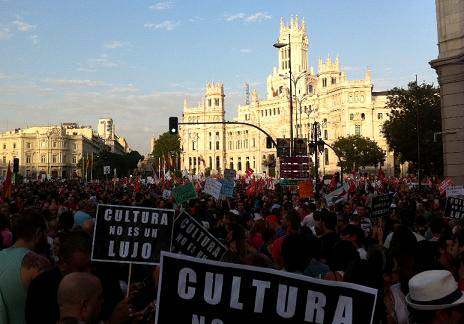 Manifestación en C/ Alcalá. Foto: Ana C. Callejo