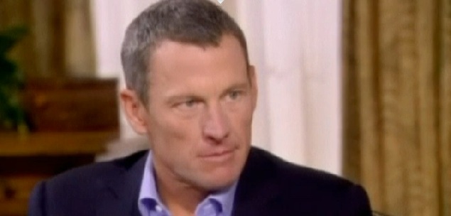 Armstrong durante un momento de la entrevista con Oprah Winfrey