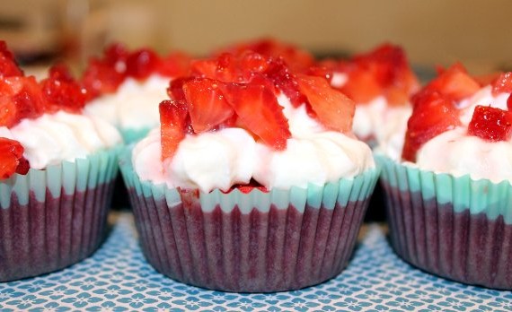 cupcakes de fresas