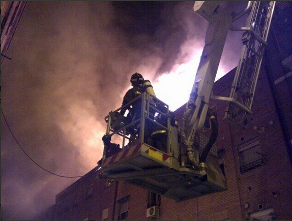 Incendio en Tetuán